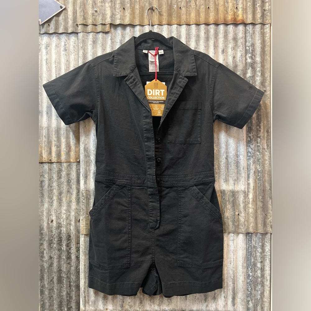 TOPO Designs Women’s Dirt Collection Romper Black NWT Organic Cotton XS - XL